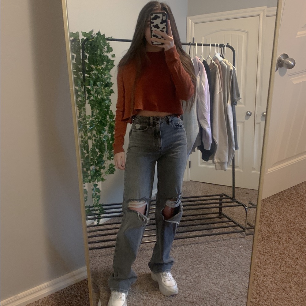 cropped orange top!!